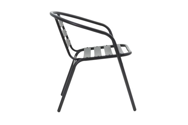 Πολυθρόνα κήπου "Peza" μέταλλο μαύρο 54x58x73