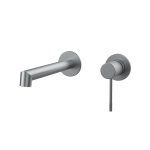 Orabella Terra Gun Metal Light - Μπαταρία νιπτήρος, εντοιχισμού 2 οπών