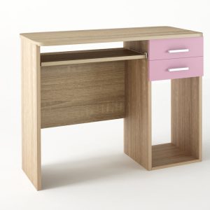 Παιδικό γραφείο σε χρώμα δρυς-ροζ 100x55x80