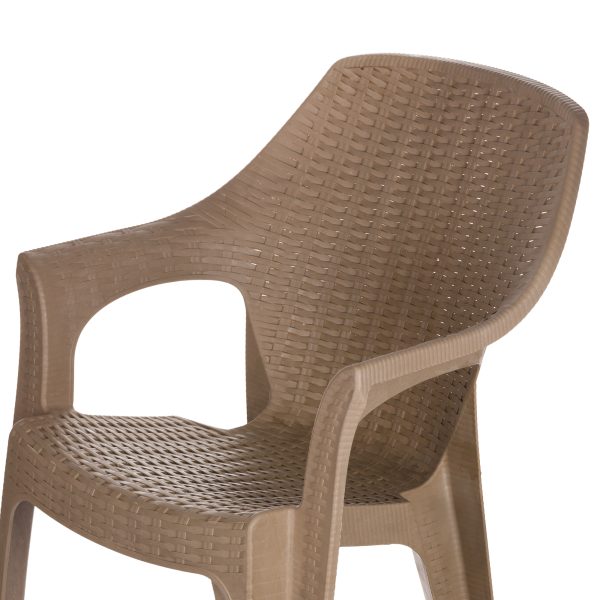 Πολυθρόνα βαρέους τύπου HERMES απο PP σε χρώμα cappuccino 60x60x80